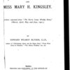 The African society and Miss Mary Kingsley