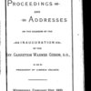 Proceedings and addresses on the occasion of the inauguration of the Rev. Garretson Warner Gibson, D. D. as president of Liberia College, Wednesday, February 21st, 1900.