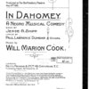 In Dahomey : a Negro musical comedy
