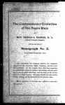 The contemporary evolution of the Negro race