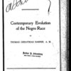 The contemporary evolution of the Negro race