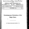 The contemporary evolution of the Negro race