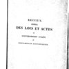 Recueil général des lois & actes du gouvernement d'Haïti