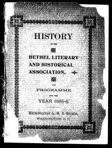 History of the Bethel Literary and Historical Association [microform]: being a paper read before the Association on Founder's Day, February 24, 1896