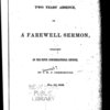 A two years' absence [microform] : or, Farewell sermon preached in the Fifth Congregational Church