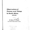 Observations of persons and things in South Africa