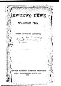 Akwukw̲o ukw̲e n'asusu Ibo