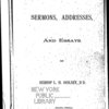 Autobiography, sermons, addresses, and essays of Bishop L.H. Holsey