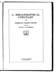 A bibliographical checklist of American Negro poetry [microform]