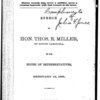 Speech of Hon. Thos. E. Miller of South Carolina, in the House of Representatives, February 14, 1891