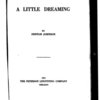 A little dreaming 