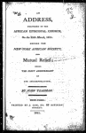 An address delivered in the African Episcopal church, on the 25th March, 1811, before the New York African Society for Mutual Relief: being the first anniversary of its incorporation