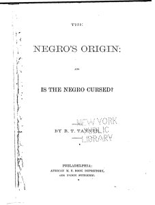 The Negro's origin [microform] : and, Is the Negro cursed?