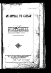 An appeal to Caesar [microform] : sermon on the race question by C. T. Walker delivered at Carnegie Hall, Sunday evening, May 27, 1900.