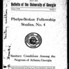 Sanitary conditions among the Negroes of Athens, Georgia [microform].