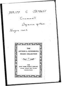 A defense of the Negro race in America from the assaults and charges of Rev. J. L. Tucker, D. D., of Jackson, Miss., in his paper before the Church Congress of 1882, on The relation of the church to the colored race. Prepared and published at the reque...