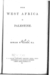 From West Africa to Palestine