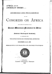 Africa and the American Negro