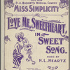 Love me, sweetheart, in song