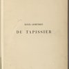 Manuel géométrique du tapissier... [Half title]