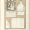 Untitled plate featuring group of images illustrating drapery for a bed (lit à Anneau) and its plans