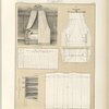 Untitled plate featuring group of images illustratating drapery for a bed (lit à bannière) and its plans