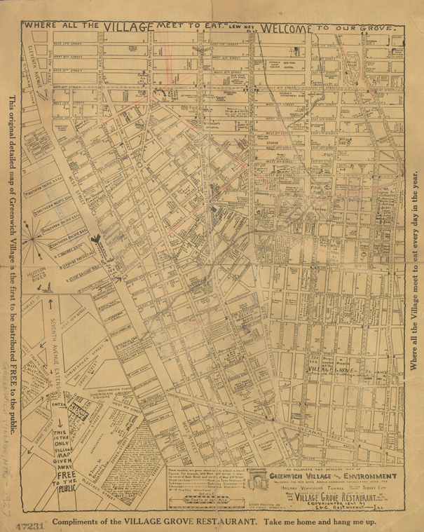 "Where all the Village meet to eat" - An accurate and detailed map of ...