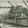 View of individuals in a vessel at sea