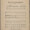 Stay in your own backyard