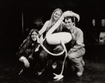 Publicity photo of Elizabeth Swados, Meryl Streep, and Joseph Papp during rehearsals of Alice in Concert