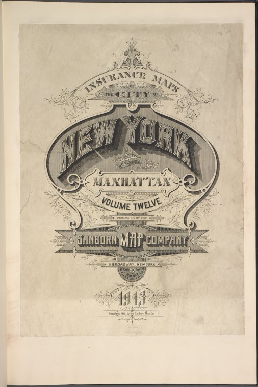 Insurance maps of the City of New York, Borough of Manhattan. Volume ...