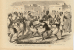 Dance of negroes and mulattoes in the streets of Algiers. - From a sketch by our special artist.