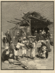 Musicians of the Soudan performing at an Arab coffee-house in Old Cairo.