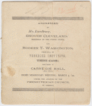 Addresses of His Excellency, Grover Cleveland and Booker T. Washington