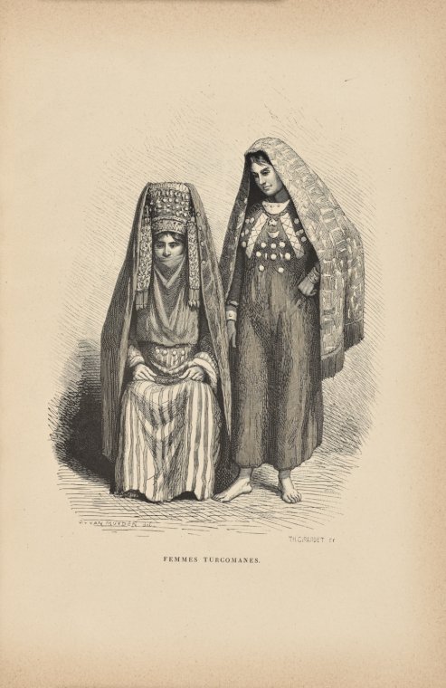 Two Late 19th Century Turkmen women in traditional dress