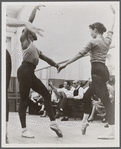 Arthur Mitchell, Diana Adams, George Balanchine, and Igor Stravinsky during rehearsals for Agon
