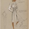 Coat has elastic shirring in front on both sides to give softness to body.