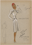 Piping of satin or braid around scalloped pockets.