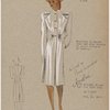 Shirred in waistline and near shoulder gives softness to bodice.