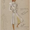 Pleated pockets are cut in one with front panel.