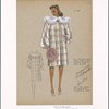Fox collared boxy tweed coat.