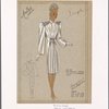 Shirtwaist" collar on soft dressmaker coat.