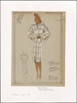Shirtwaist coat of a huge plaid wool.