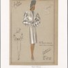 [Coat with] satin ribbon on sleeve.