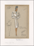 [Coat with] satin ribbon on sleeve.