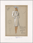 Fitted coat on soft bulky lines.