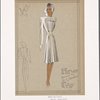 Fitted dressy coat with matching pleats on front bodice and skirt.