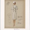 DANDY" reefer coat with detachable tiered cape.