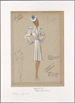 Fitted coat with dropped shoulders and four buttons in a square pattern at waist.