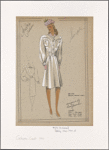 Shirtwaist coat with button-detailed pockets and bishop sleeves